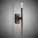 Elegant Forged Brass Bronze Pewter Wall Sconce - Modern LED Lighting