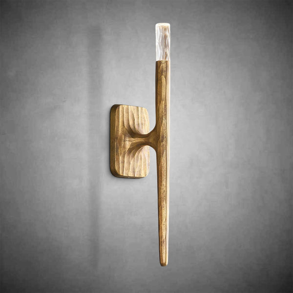 Elegant Forged Brass Bronze Pewter Wall Sconce - Modern LED Lighting