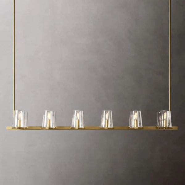 Pauille Glass Linear Chandelier 60"
