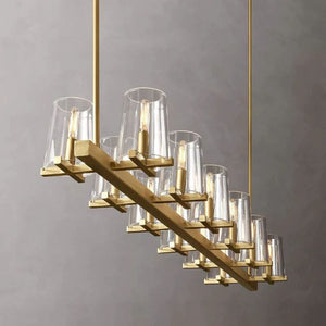 Pauille Glass Linear Chandelier 60"