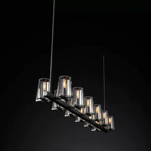 Pauille Glass Linear Chandelier 60"