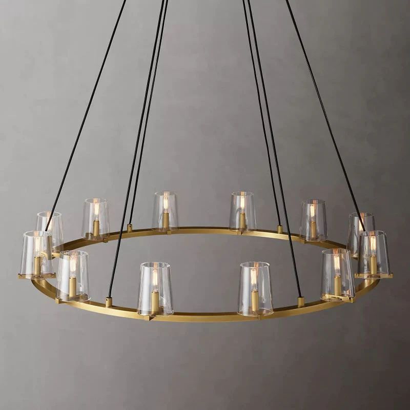 Pauille Glass Round Chandelier 48"