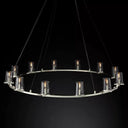 Pauille Glass Round Chandelier 60"