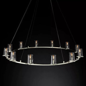 Pauille Glass Round Chandelier 60"