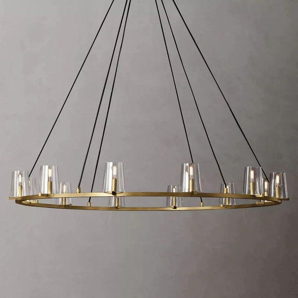 Pauille Glass Round Chandelier 60"