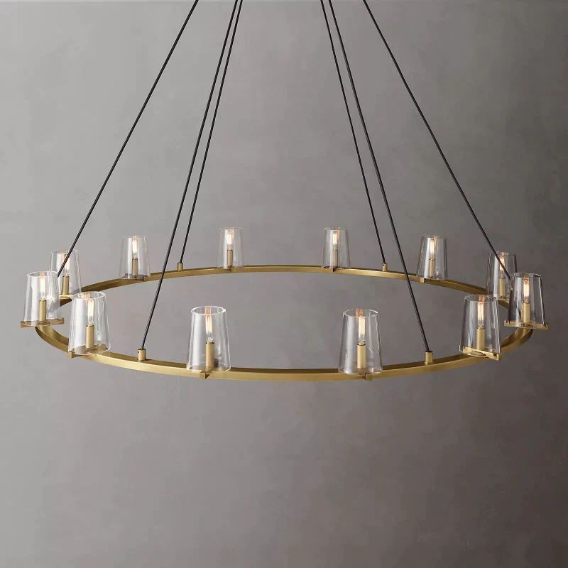 Pauille Glass Round Chandelier 60"
