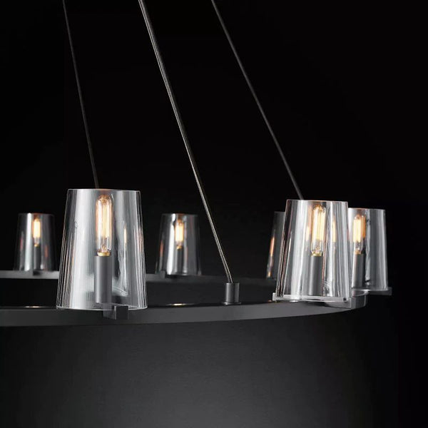 Pauille Glass Round Chandelier 60"