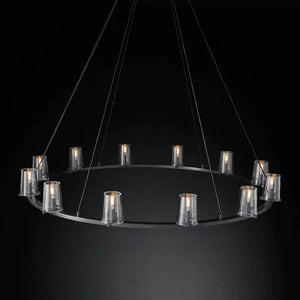 Pauille Glass Round Chandelier 60"