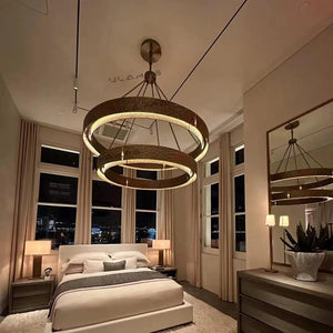 Vouvray Two-Tier Round Chandelier 60 Inch Top Tier 48 Inch