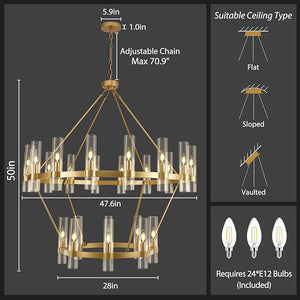 Wagon Wheel Chandelier 2 Tier