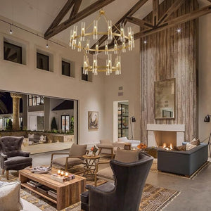 Wagon Wheel Chandelier 2 Tier