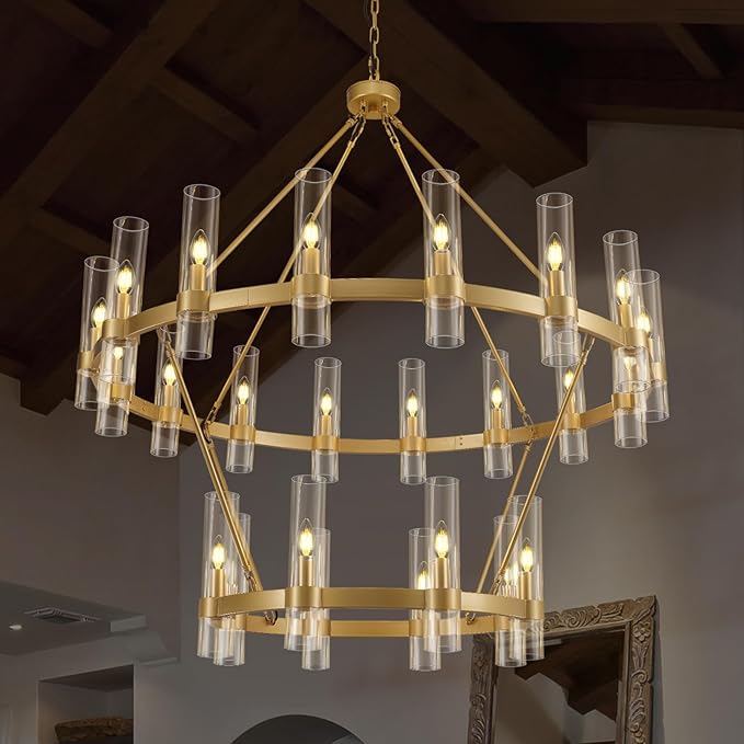 Wagon Wheel Chandelier 2 Tier