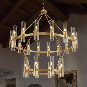 Wagon Wheel Chandelier 2 Tier