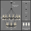Wagon Wheel Chandelier 2 Tier