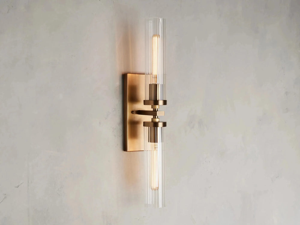 Andreas 2-Light Glass Wall Sconce