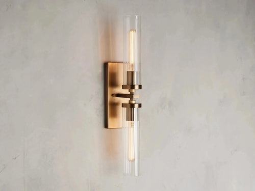 Andreas 2-Light Glass Wall Sconce