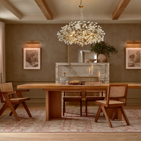 Fiore Crown Crystal Chandelier: Luxurious Floral Iron Design, Multiple Sizes & Finishes
