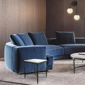 Thaddeus Mabrble Square Side Table 18" 22"