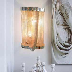 Ashley Aluminum Chain Tassel Wall Sconce