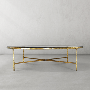 Thaddeus Glass Round Coffee Table 36" 55"