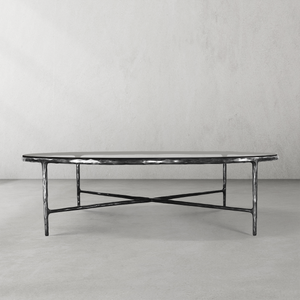 Thaddeus Glass Round Coffee Table 36" 55"