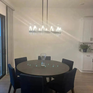 Lavelle 60-inch Round Glass Chandelier with 20 LED E12 Bulbs