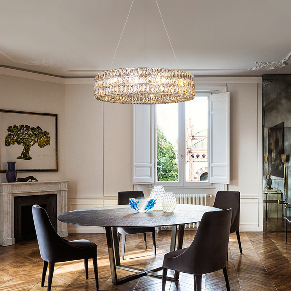 Dina Halo Crystal Ring Chandelier