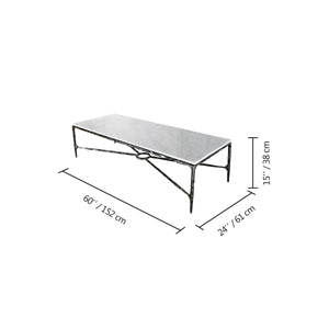Thaddeus Rectangle Marble Coffee Table