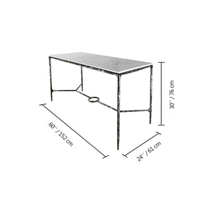 Thaddeus Rectangle Marble Desk
