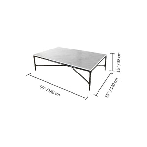 Thaddeus Rectangle Marble Coffee Table
