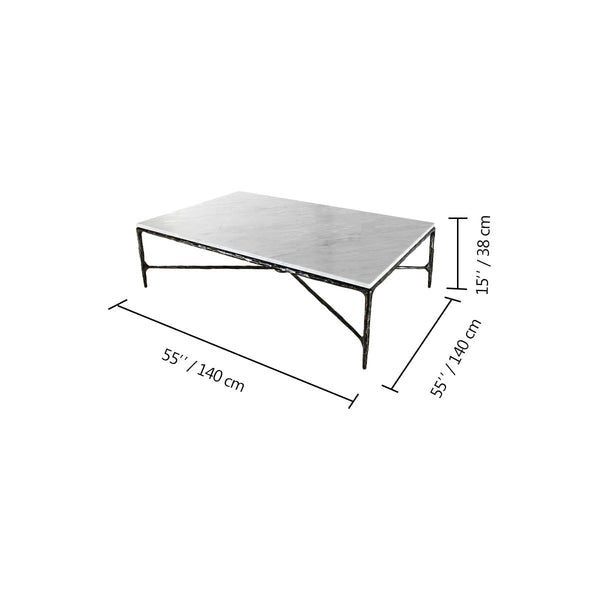 Thaddeus Rectangle Marble Coffee Table