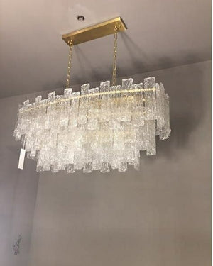 Fiofy Layered Rectangle Glass Chandelier