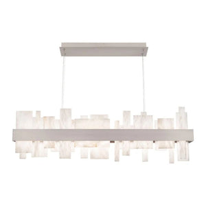 Acropolis 46in LED Linear Alabaster Chandelier