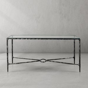Thaddeus Rectangle Glass Console Table 60" 72"