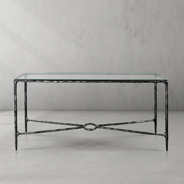 Thaddeus Rectangle Glass Console Table 60" 72"